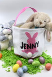 Personalized Easter Basket | Easter Bucket | Egg Basket | Kids Tote | Easter Bunny Bag | Bunny Tote | Pink Bunny Basket | Easter Bunny