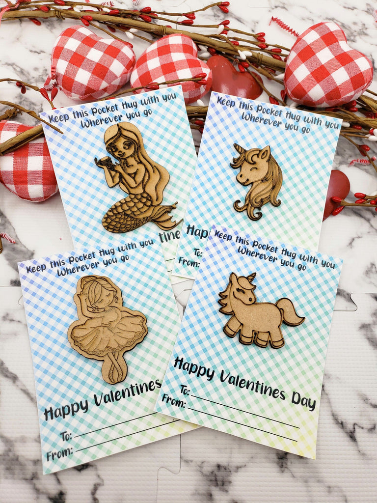 Valentine Cards | Preschool Elementary School Valentines | Non Candy Valentines | Valentine Pocket Hugs | Valentine Gifts | Kids Valentines