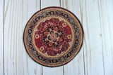 Round Dollhouse Rug - Miniature Oriental Chic  Modern Doll Accessories