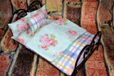 Doll Bedding Set - 12 in or Fashion Dollhouse - Mattress Blanket  Pillows