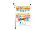 Personalized Happy Birthday Garden Flag - Custom Party Celebration - Birthday Flag