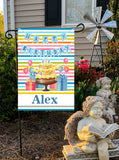 Personalized Happy Birthday Garden Flag - Custom Party Celebration - Birthday Flag