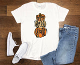 Fall Pumpkins Shirt  Plus Size Autumn Top  Happy Fall Yall  Stacked Pumpkins