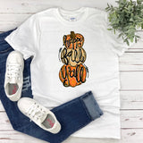 Fall Pumpkins Shirt  Plus Size Autumn Top  Happy Fall Yall  Stacked Pumpkins