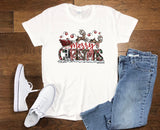 Womens Christmas Sleigh Shirt  Plus Size Holiday Tee  Festive Merry Shirt